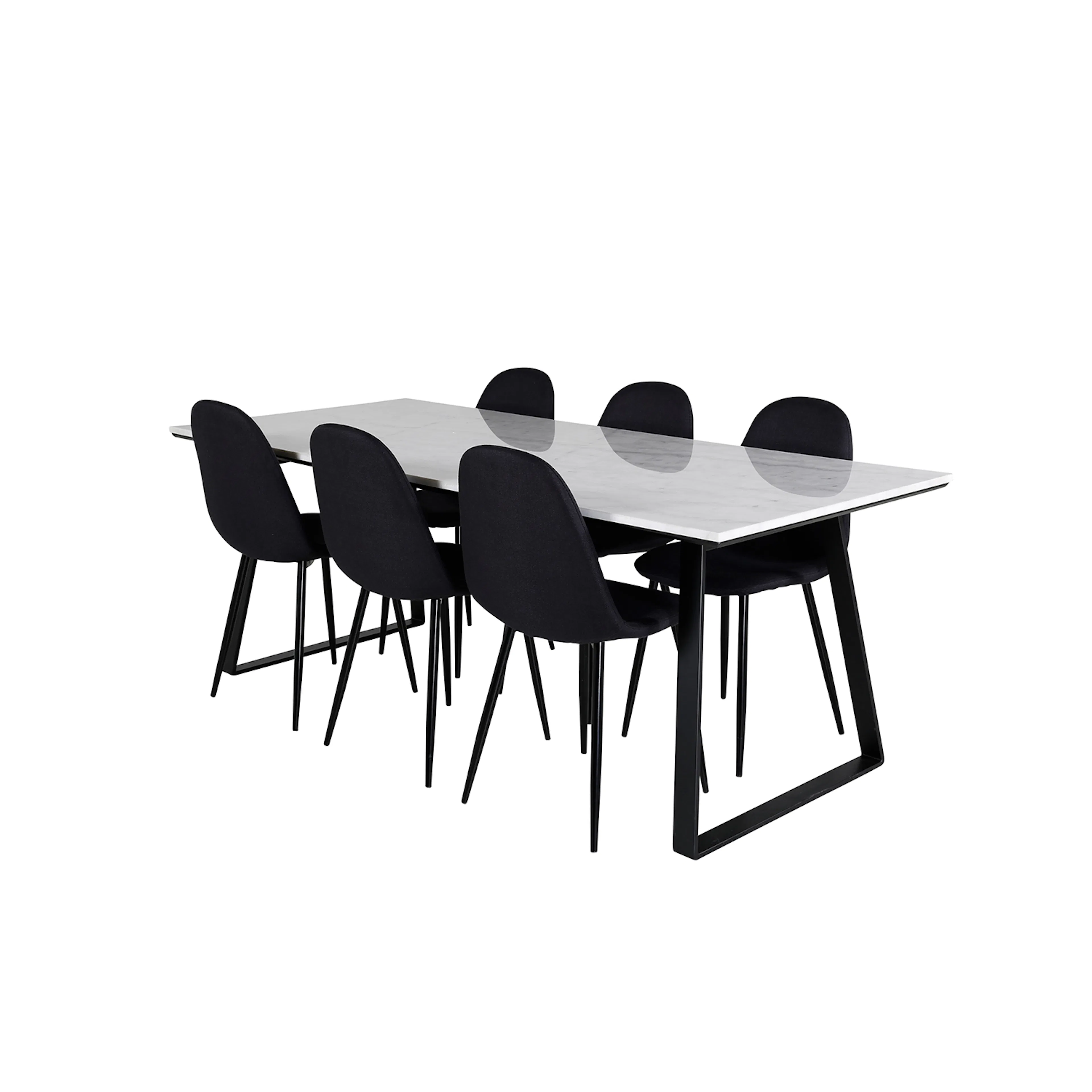 Matgrupp Venture Home Estelle med 6 Pobbie Stolar PolyEstelletyg