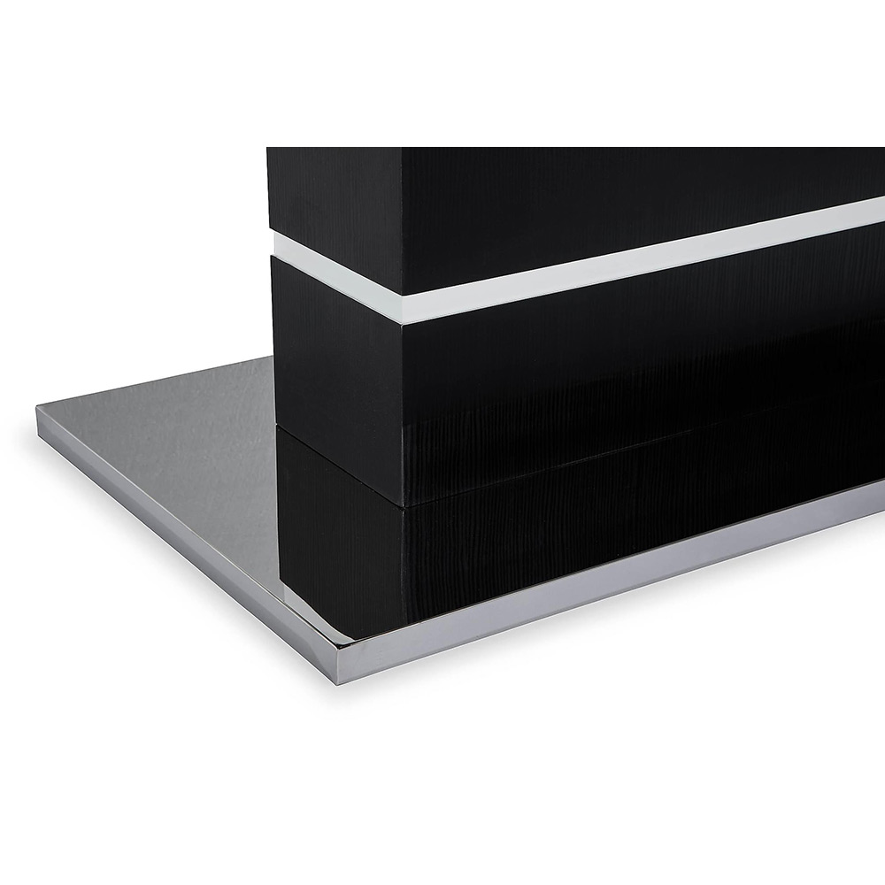 Macahan Förlängningsbart Matbord 180 cm Vit/Svart, 180 cm