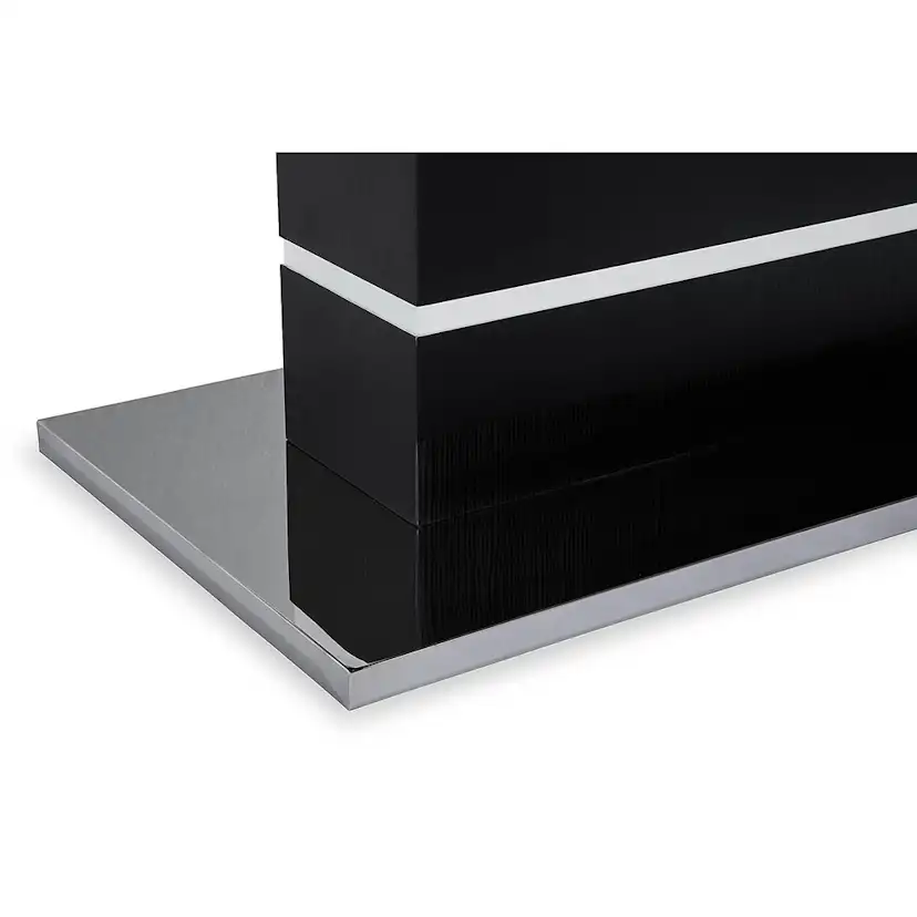 Macahan Förlängningsbart Matbord 180 cm Vit/Svart, 180 cm