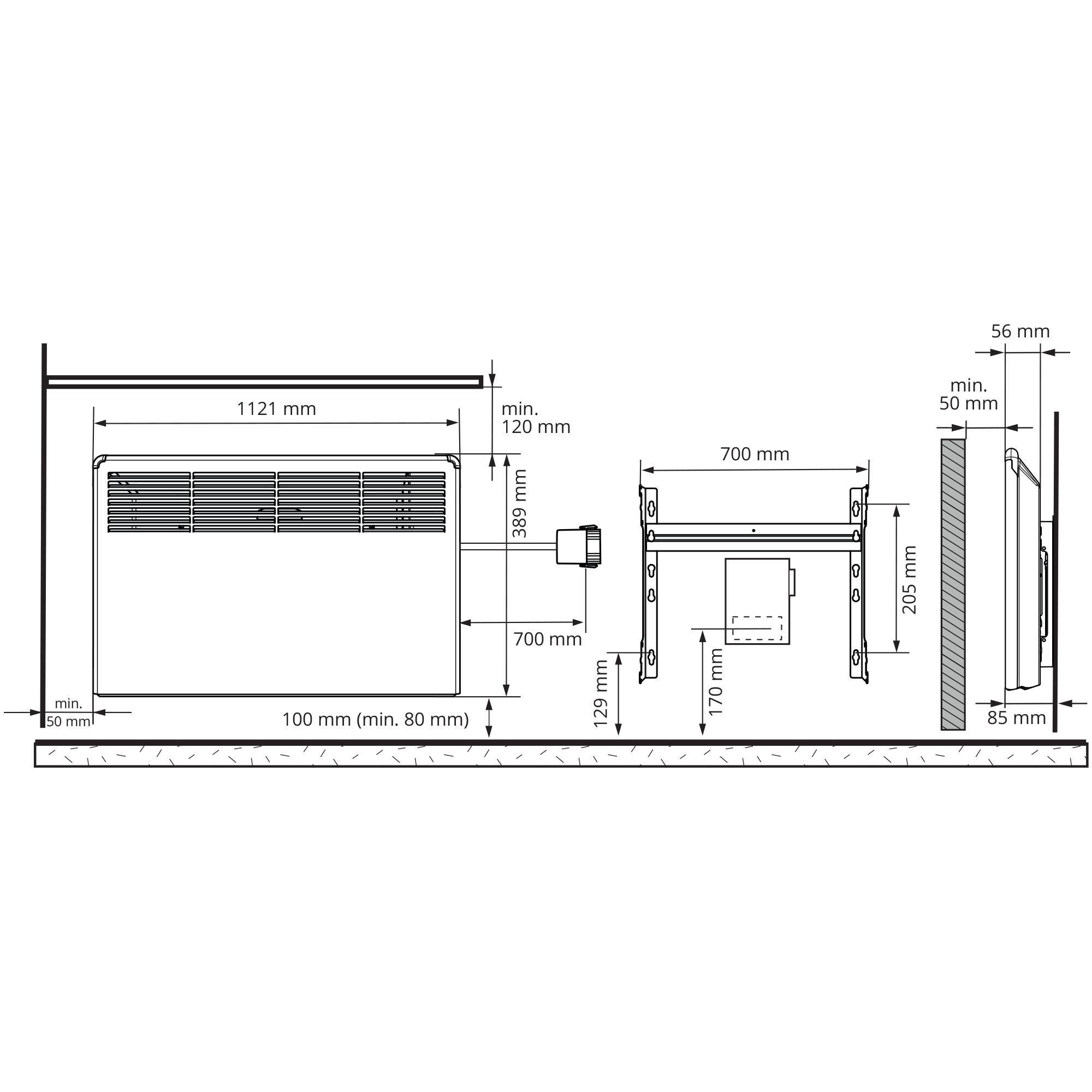 ELRADIATOR BETA 1000W/230V BT Beta-EB 1000W/230V