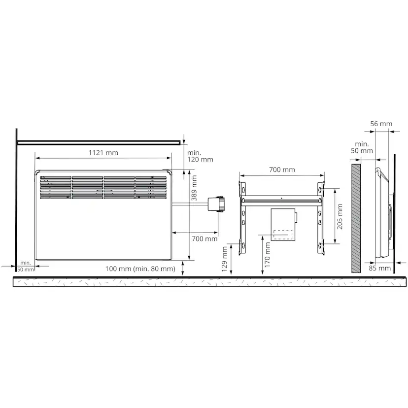 ELRADIATOR BETA 1000W/230V BT Beta-EB 1000W/230V