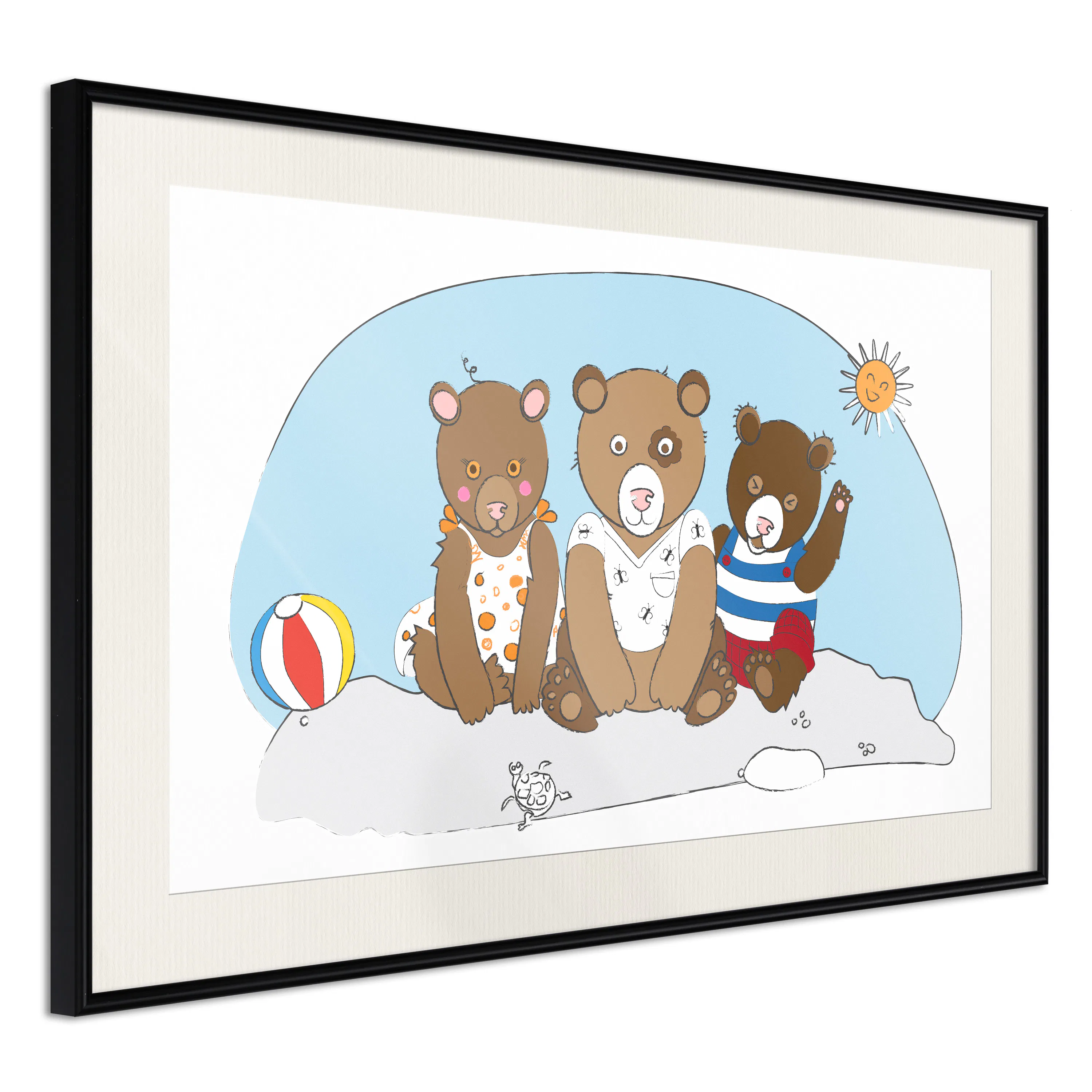 Poster Artgeist Affisch Teddy Bears on the Beach
