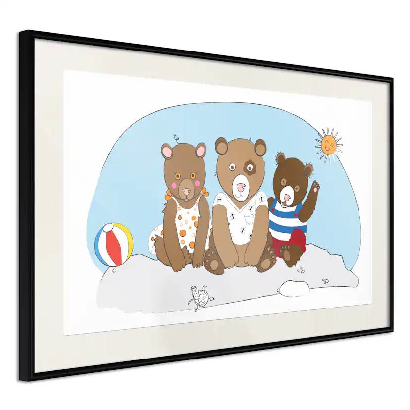 Poster Artgeist Affisch Teddy Bears on the Beach