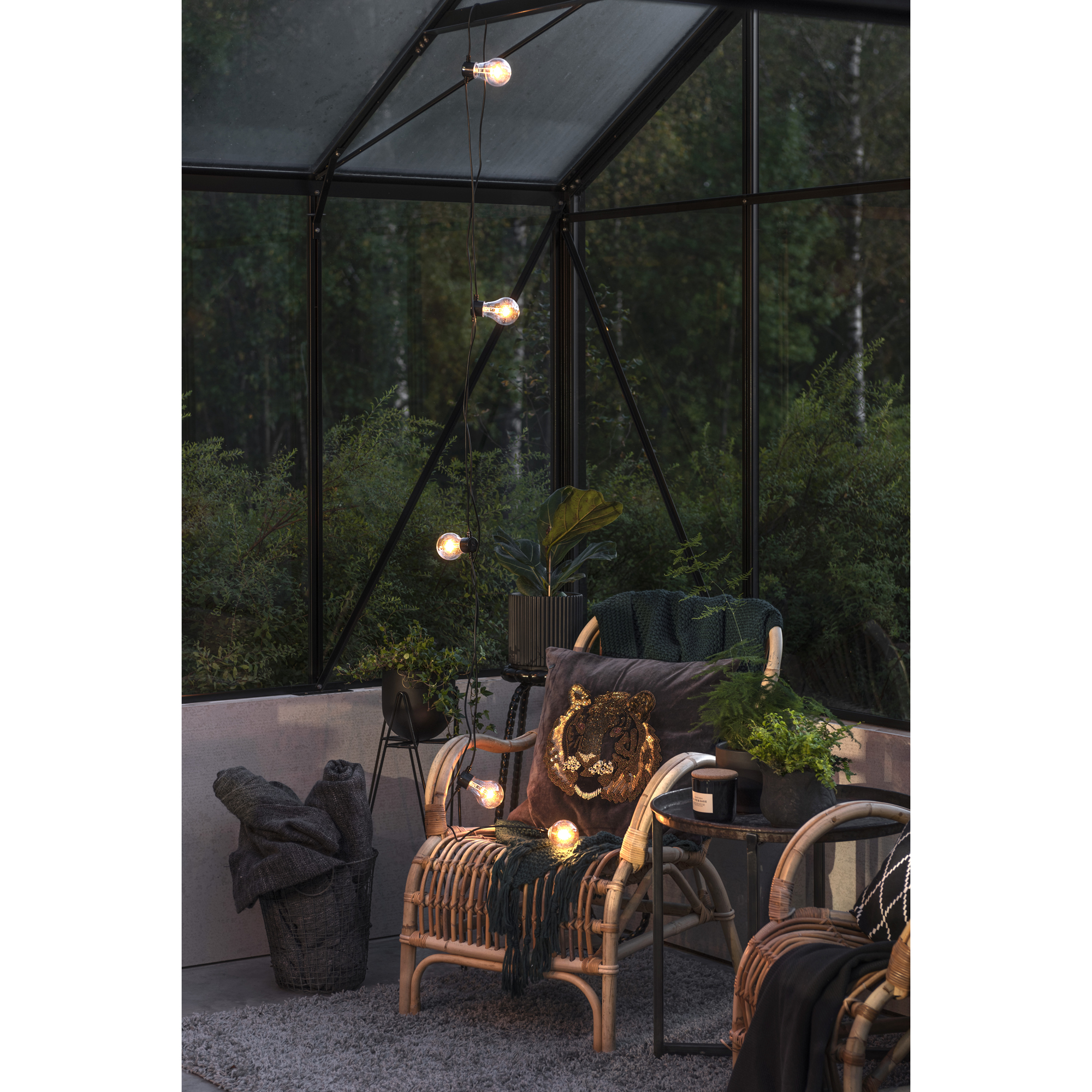 Ljusslinga Gnosjö Konstsmide 10st klara LED-lampor Amber 24V/IP44