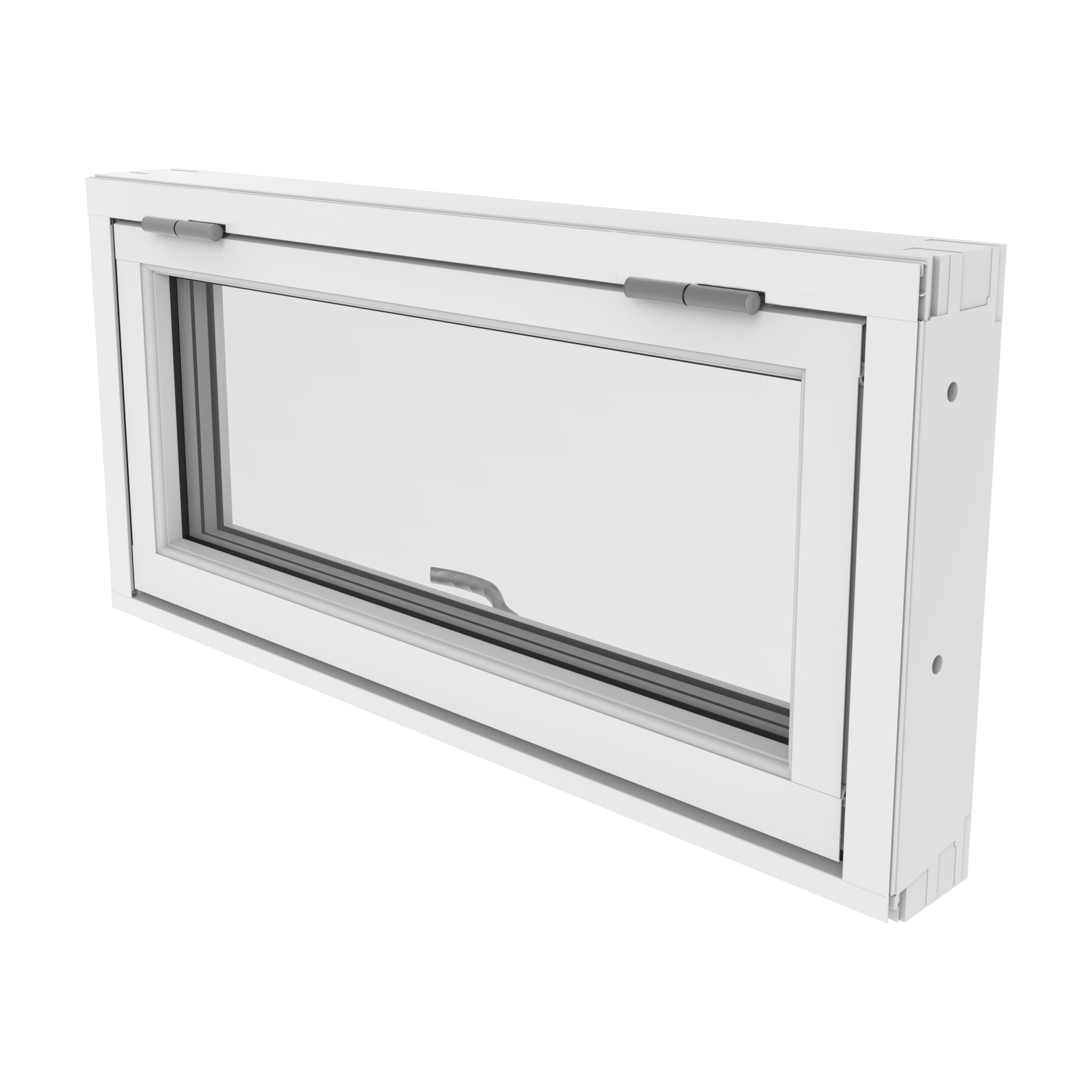 Överkantshängt Fönster Outline 3-Glas Aluminium
