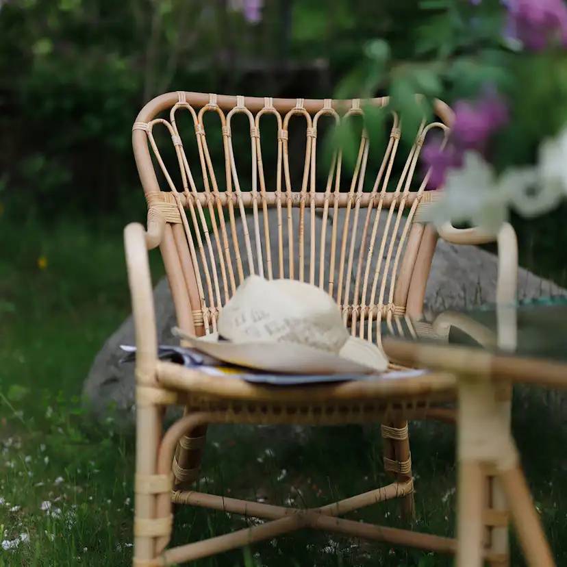 Trädgårdsfåtölj Hillerstorp Lyckesö Loungefåtölj i Naturrotting