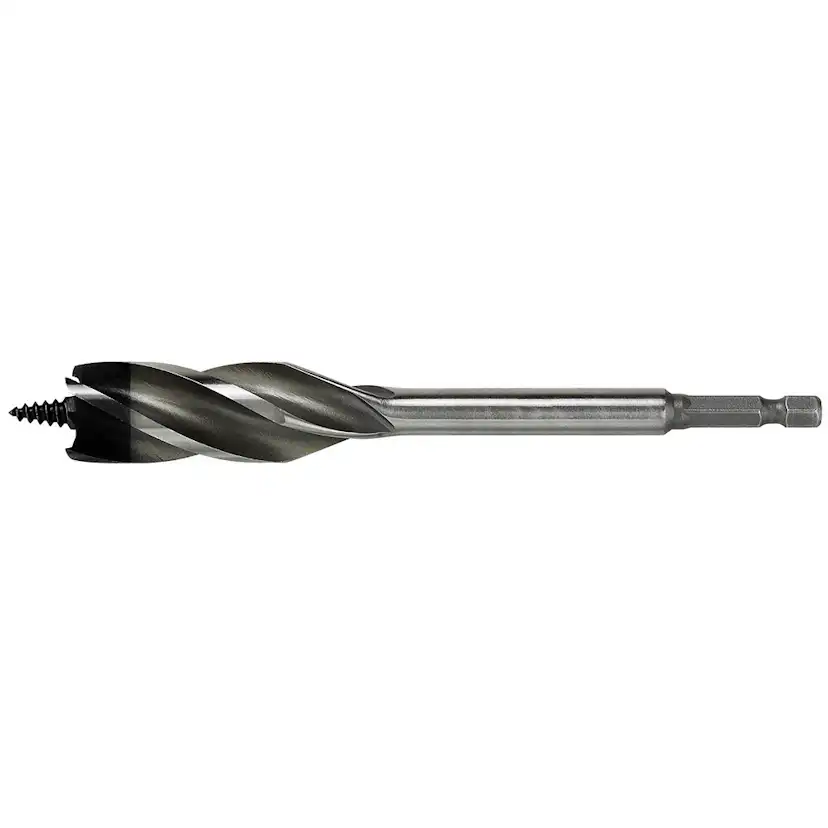 Träspiralborr Luna Tools HSS med fyra sidoskär - 1/4"-sexkantsfäste