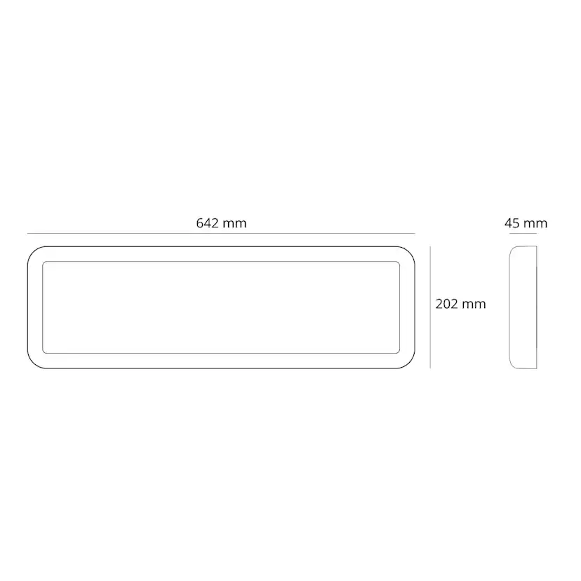 Interiörarmatur SG ARMATUREN Sense Surface 18W 1910Lm 3000K 640x200