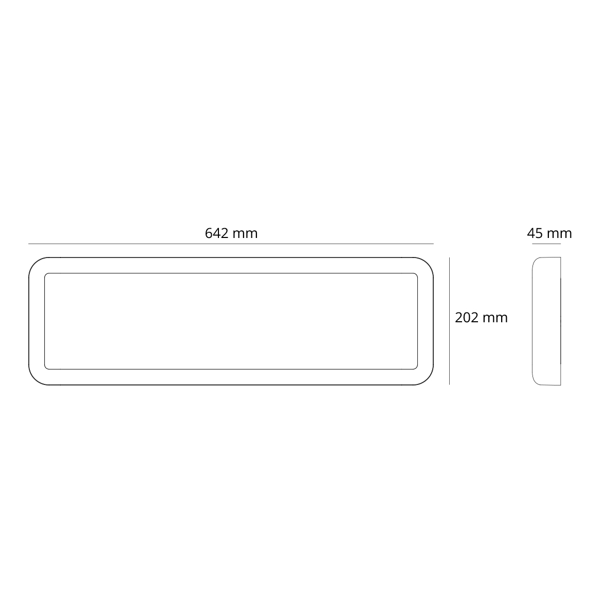 Interiörarmatur SG ARMATUREN Sense Surface 18W 1910Lm 3000K 640x200
