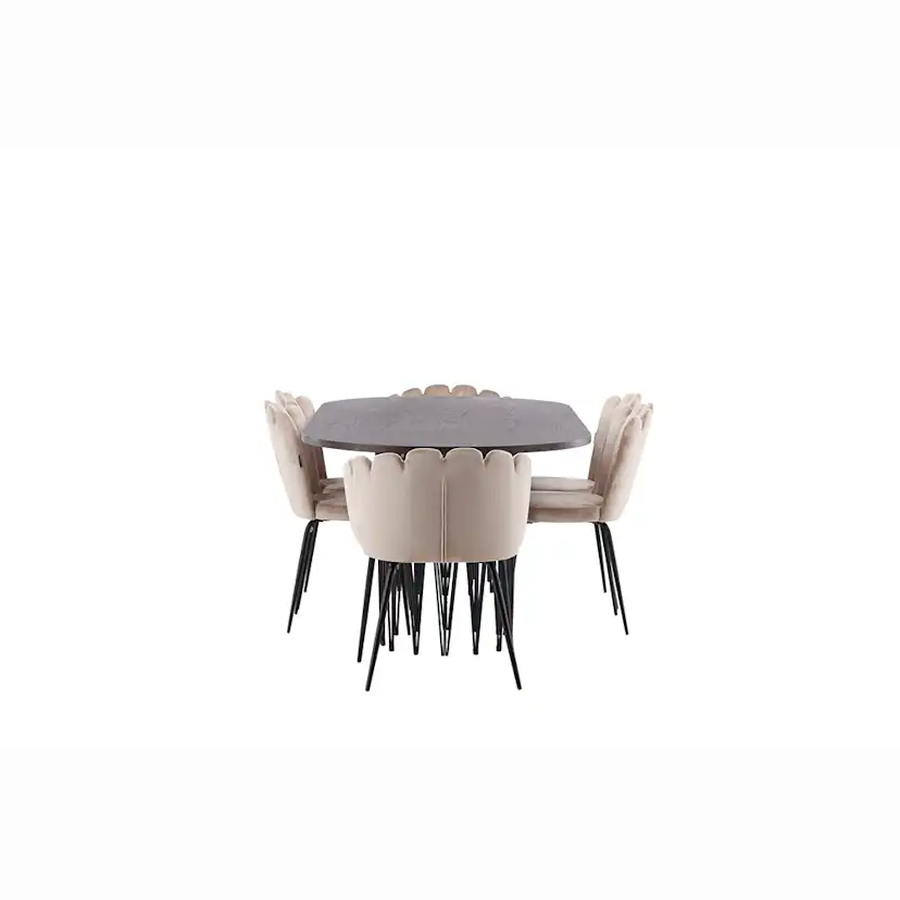 Matgrupp furniture/fashion Stone med 4 Limhamn Light Stolar och 2 Limhamn Stolar
