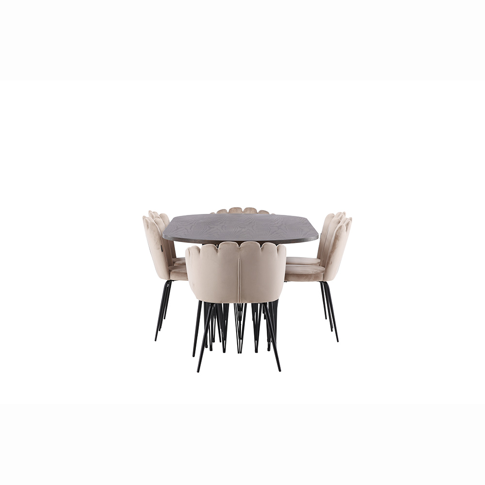 Matgrupp furniture/fashion Stone med 4 Limhamn Light Stolar och 2 Limhamn Stolar