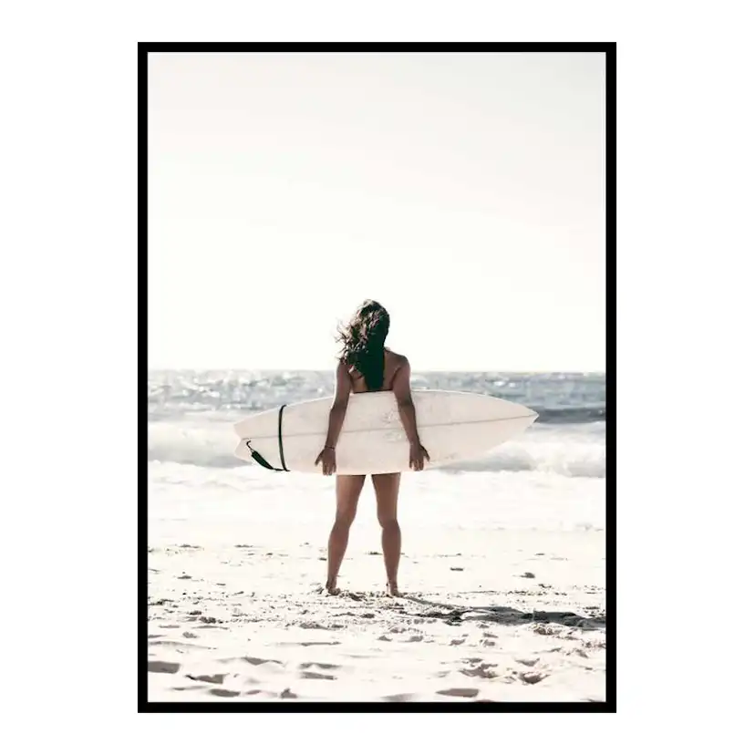Poster Gallerix Surfer On Beach