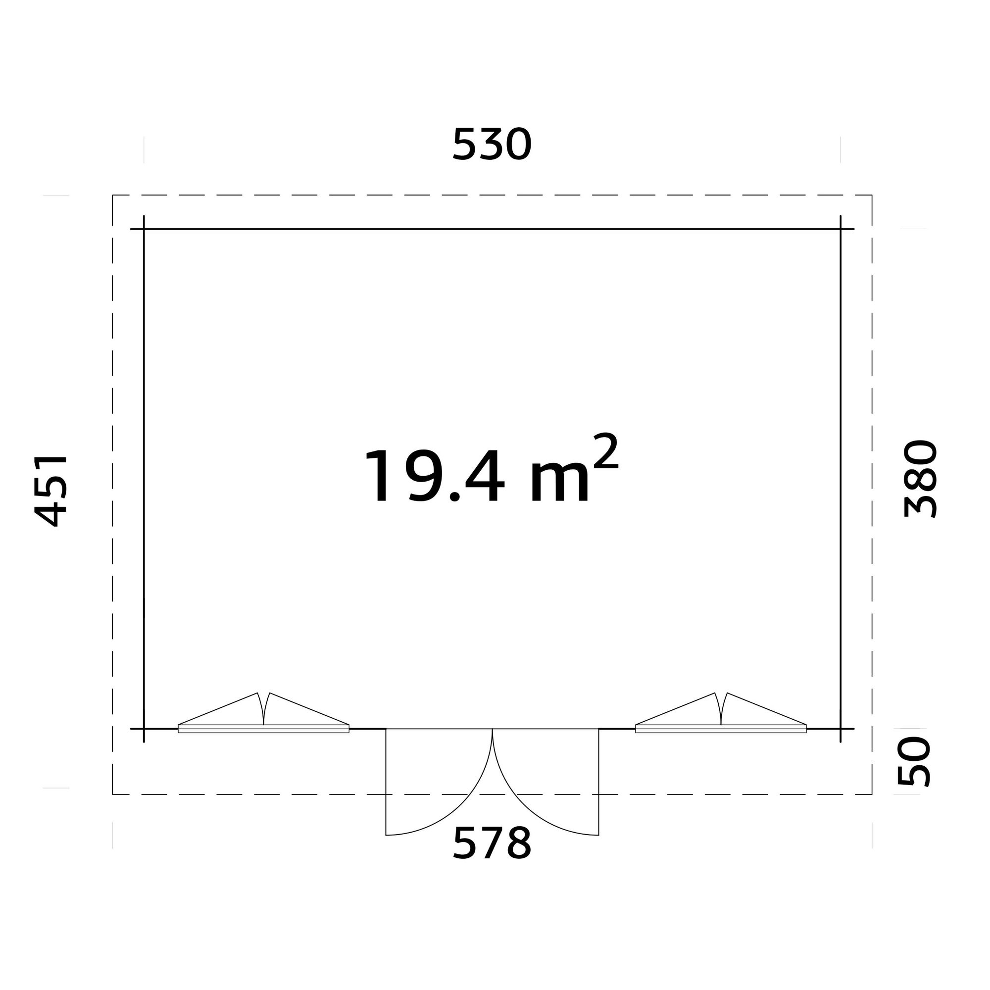 Stuga Palmako Lisandra 20,1 m² (inv. 19,4 m² )