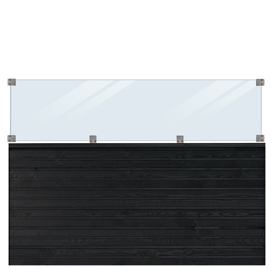 Skärm PLUS Plank med Glas 174x125