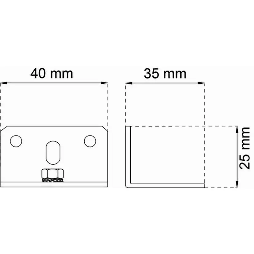 Väggfäste Habo SF-70 Skjutdörrsskena SF-70