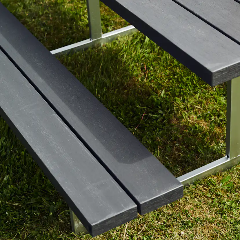 Picknickbord Hortus Nonwood Antracit Galvaniserad Ram Hel