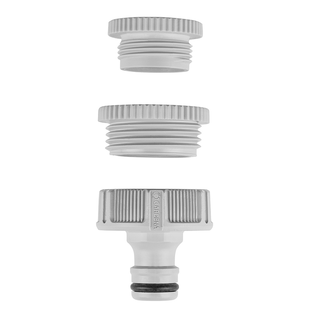 Krankoppling Gardena 1 tum med Adapter för 3/4 tum och 1/2 tum