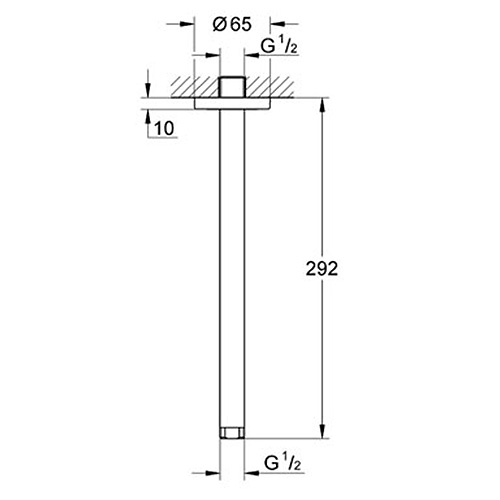 Duscharm till tak Grohe Rainshower 292 mm