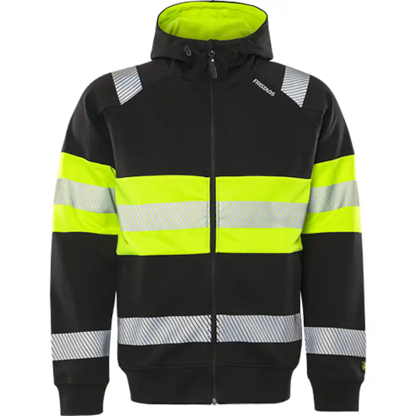 Varsel sweatshirt-jacka Fristads Stiby med Huva 7532 GKC, klass 1