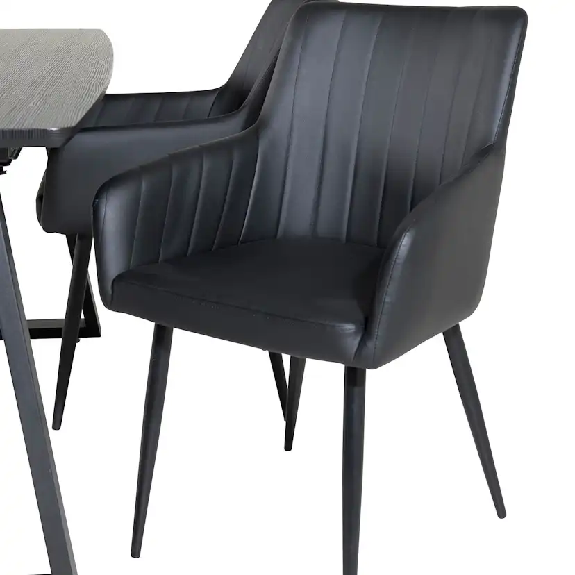 Matgrupp Venture Home Ina med 4 Corina Stolar Konstläder