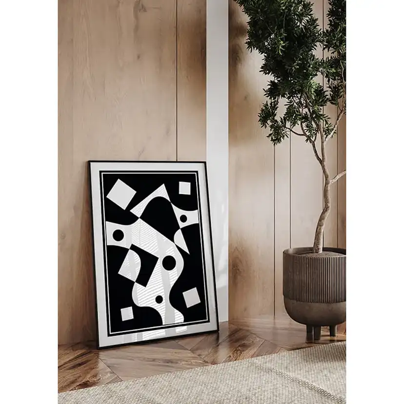 Poster Gallerix Abstract Geo BW