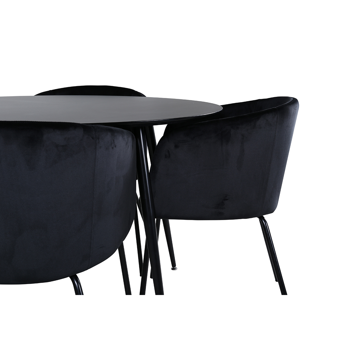 Matgrupp Venture Home Silvia med 4 Bergen Stolar Sammet