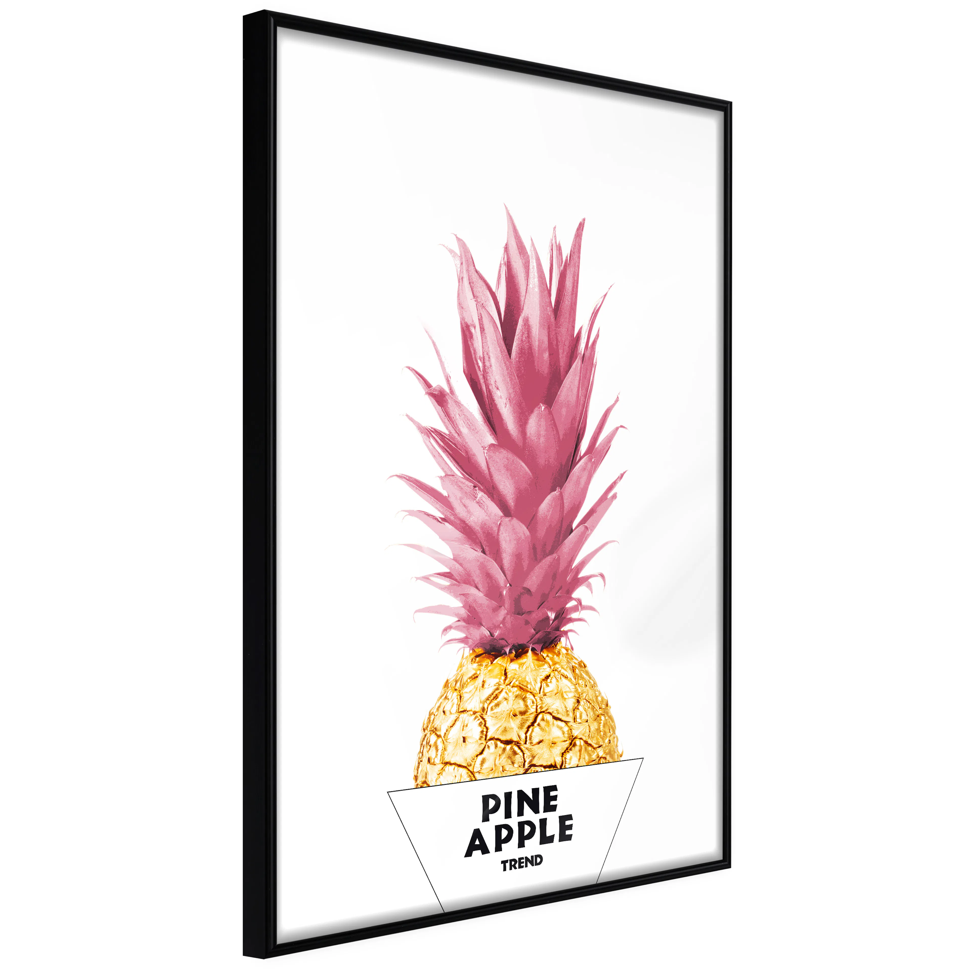 Affisch - Golden Pineapple [Poster] 40x60 Svart ram, 40x60 cm