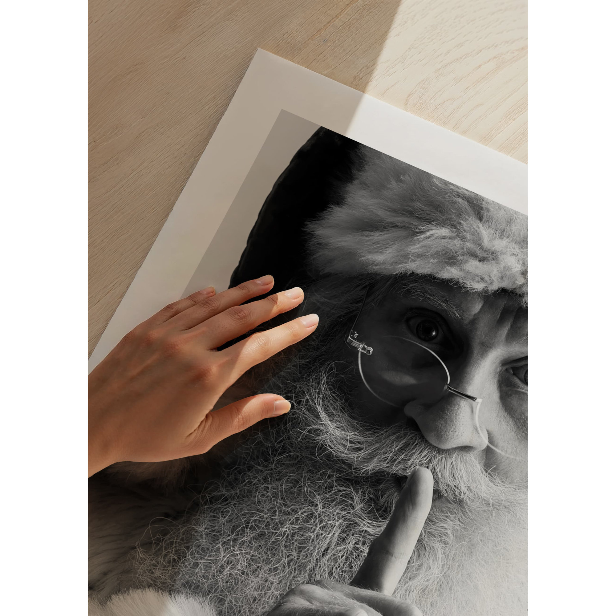 Poster Gallerix Santa Be Quiet B&W