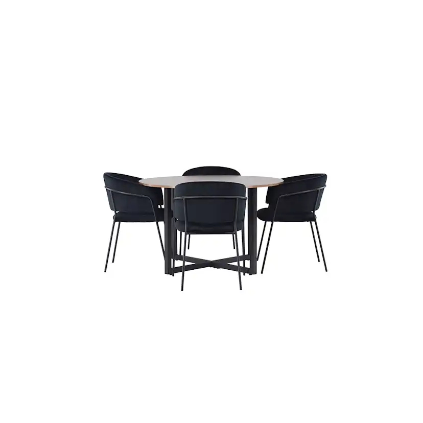 Matgrupp Venture Home Durango Ø120 cm med 4 st Selma stolar