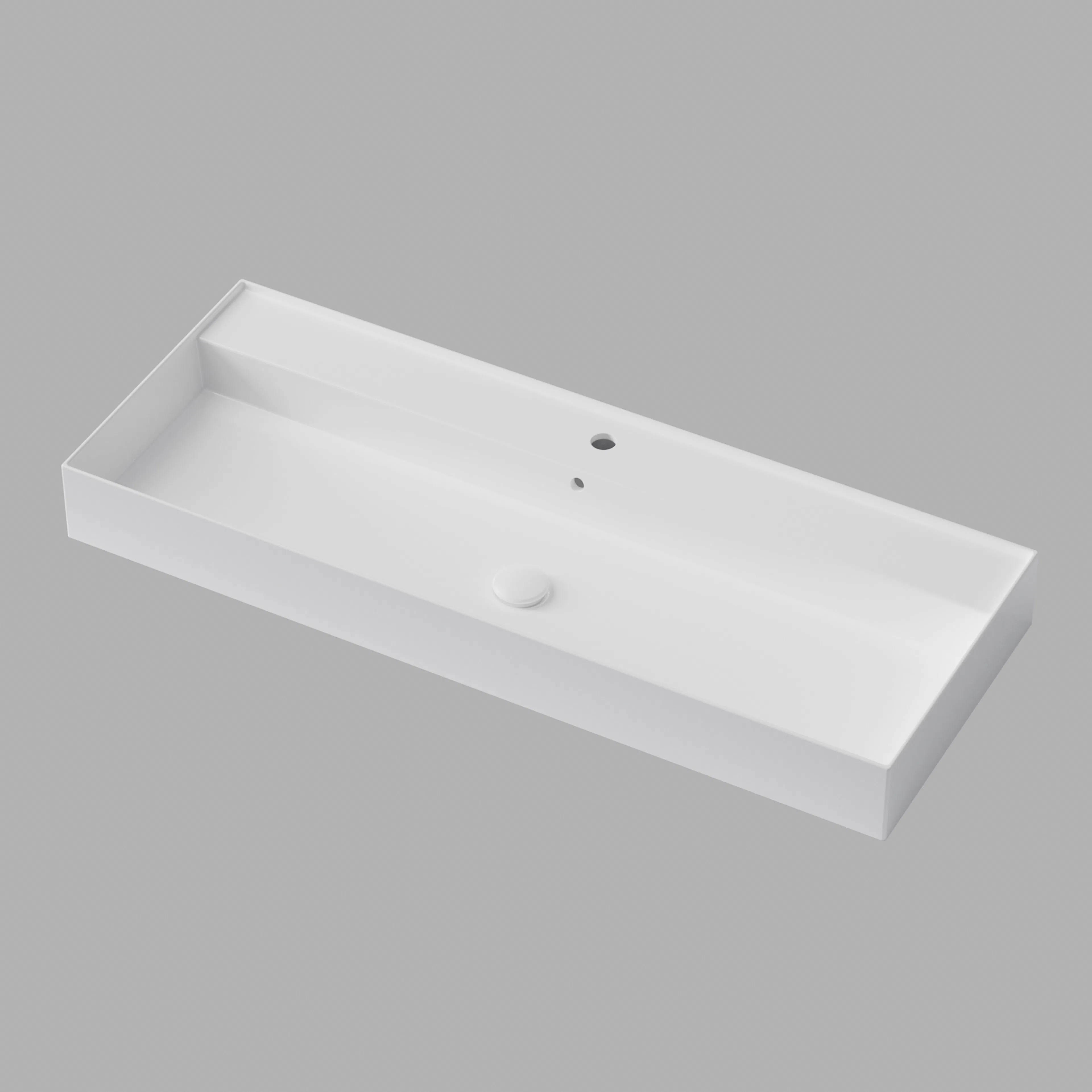 Tvättställ Sharp 120,
Glossy White, Porslin,
1210x125x460 1210mm