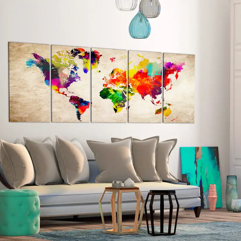 Tavla Arkiio World Map Painted World