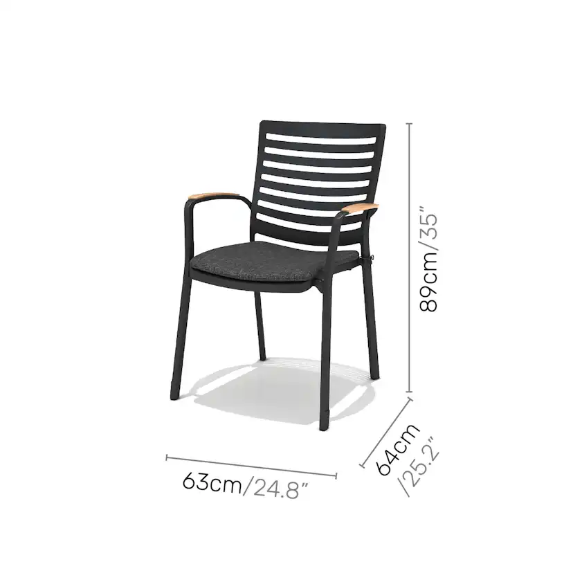 Matgrupp Utomhus LifestyleGarden Portals 95 cm 4 Carver-stolar