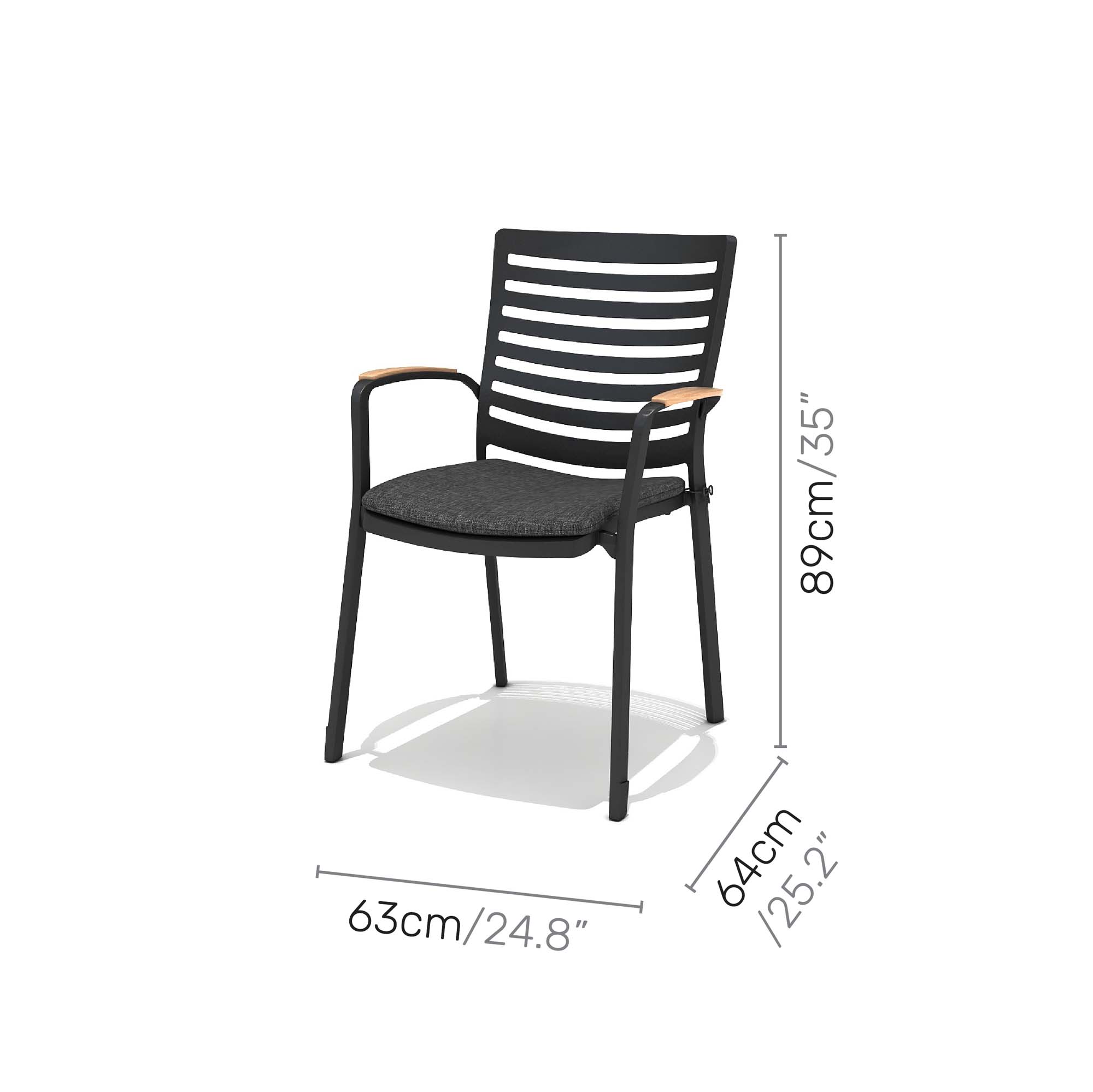 Matgrupp Utomhus LifestyleGarden Portals 95 cm 4 Carver-stolar