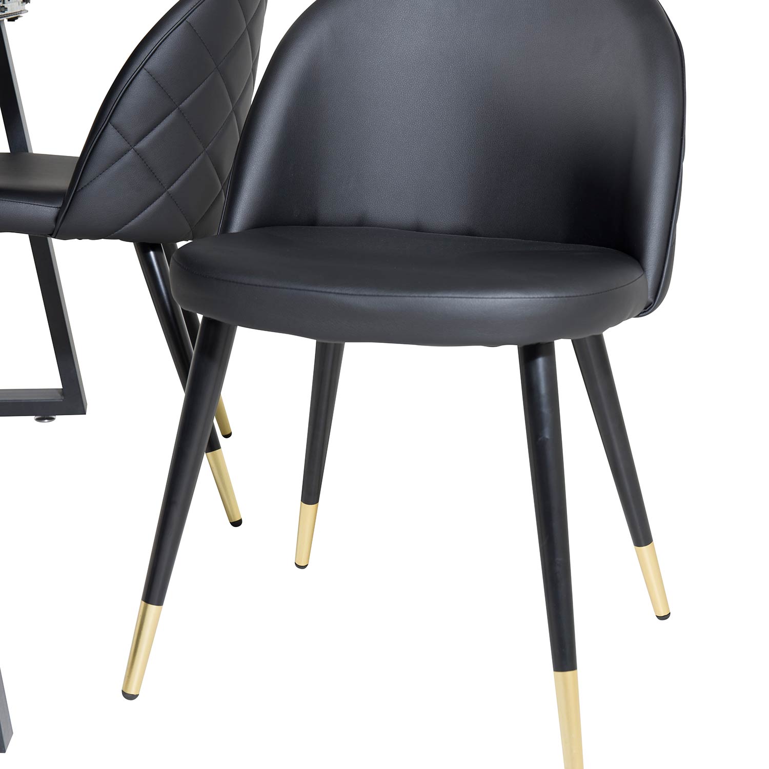 Matgrupp Venture Home Ina med 4 Valentina Stolar Konstläder