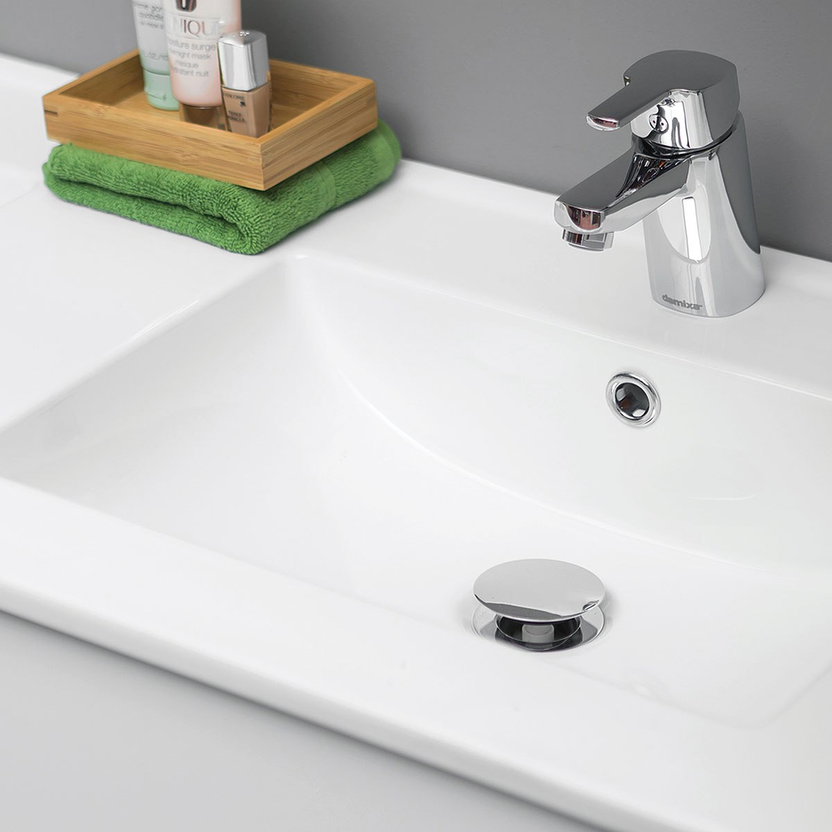 Tvättställsskåp 4AQUA Slim H Med 4 Lådor & Ramlucka
