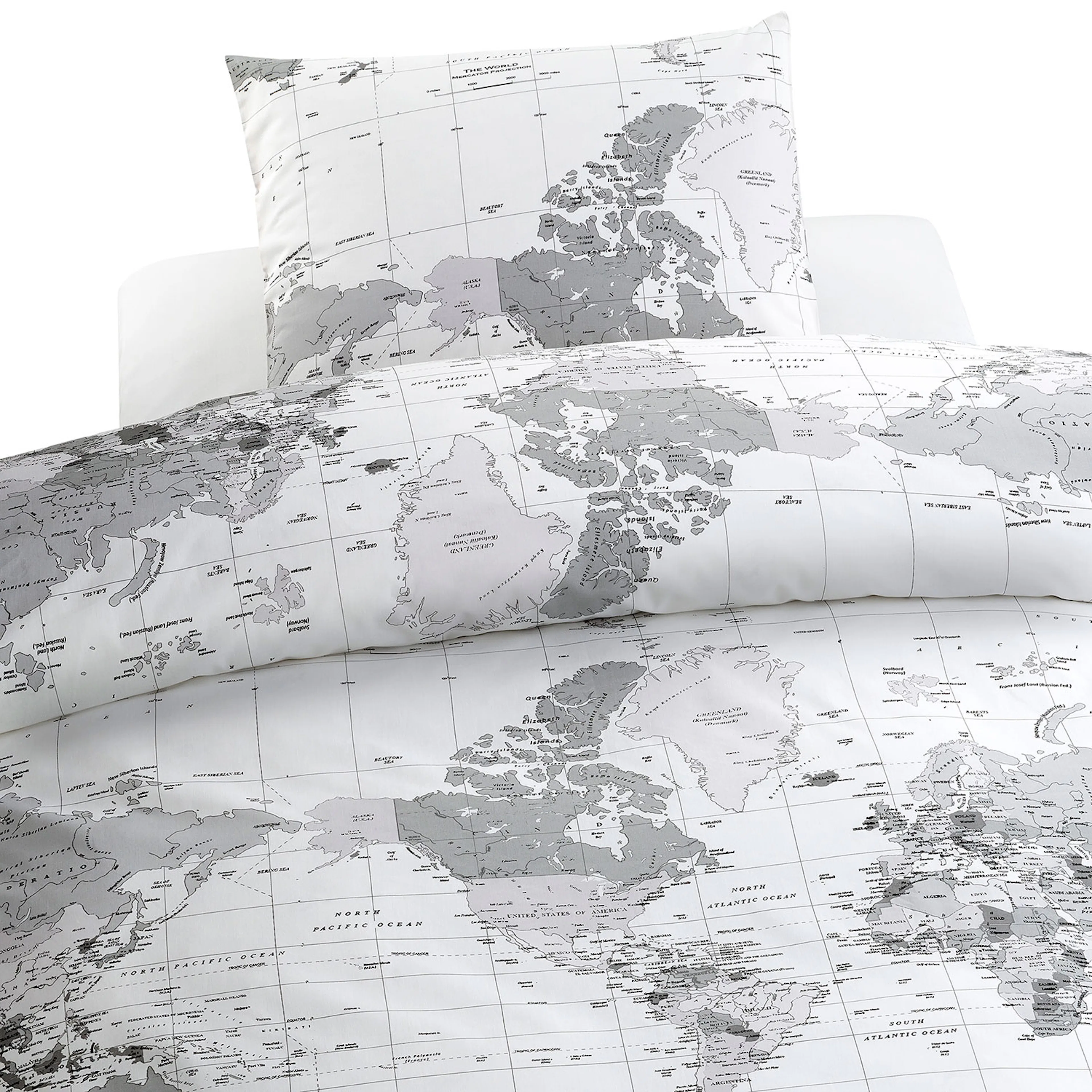 Påslakanset Borganäs of Sweden Big World Grå Enkelsäng