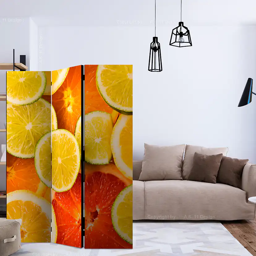 Rumsavdelare Skärmvägg Arkiio Citrus Fruits 135x172 cm