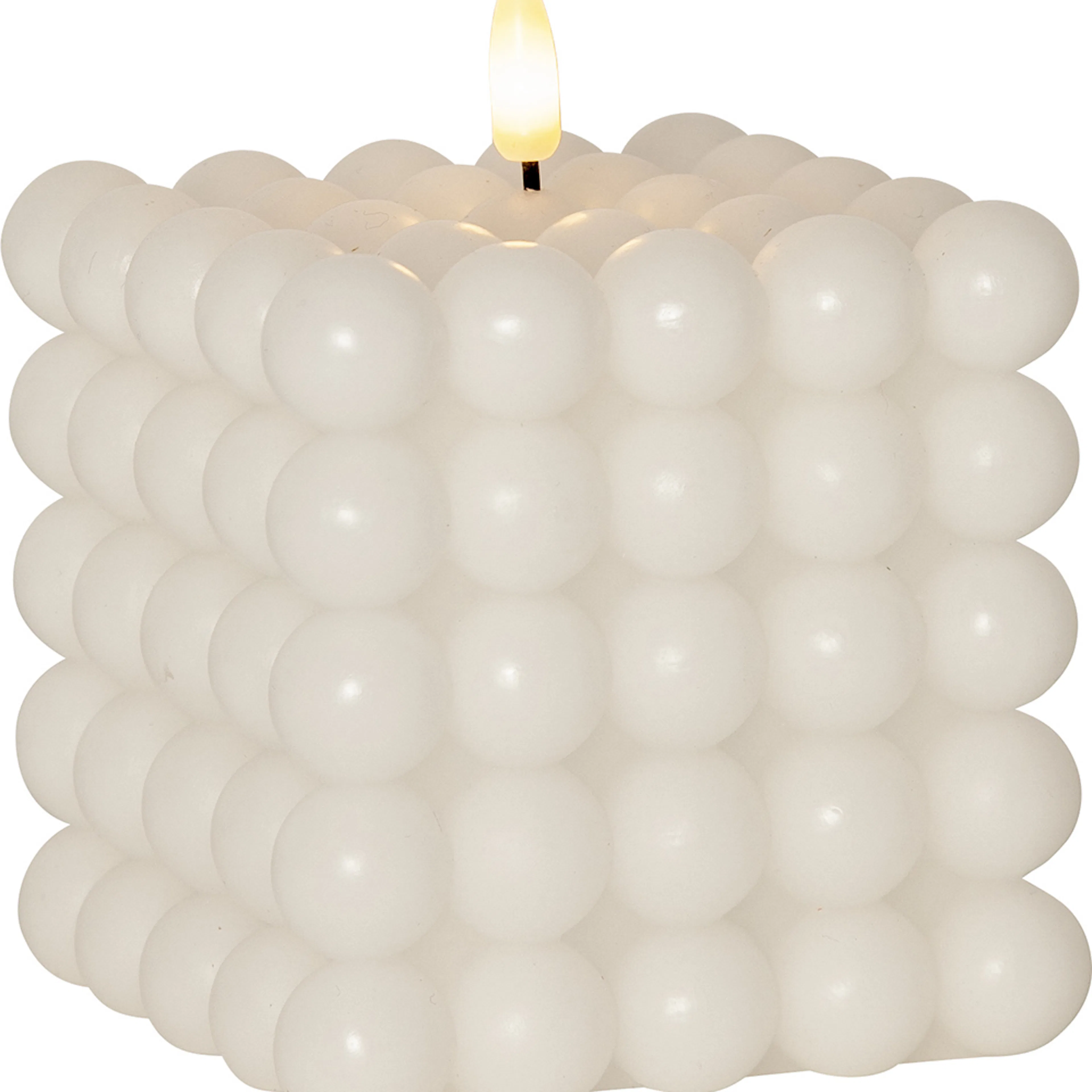 LEDBlockljus Flamme Dot Vit