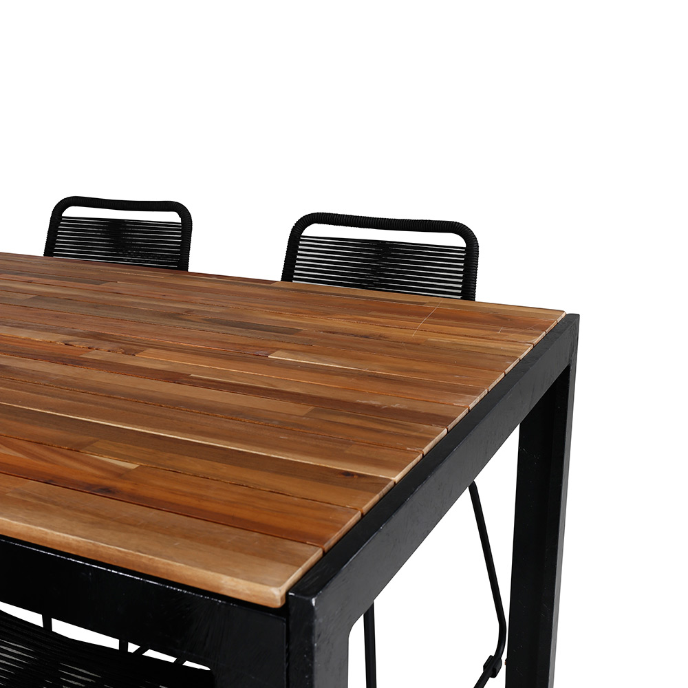 BoisDiningtable205*90cm-LindosStackingChair-LatteRope_6 Beige