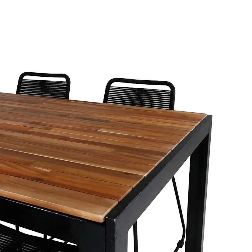 BoisDiningtable205*90cm-LindosStackingChair-LatteRope_6 Beige