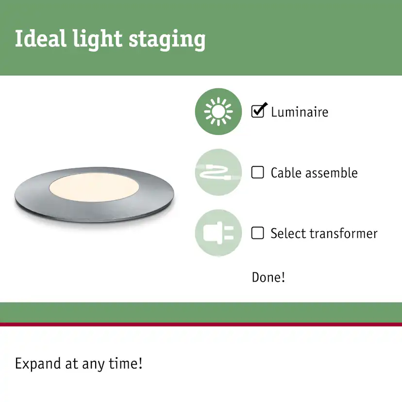 LED Infälld Markbelysning Paulmann Plug & Shine Floor Mini Spot IP67 24V