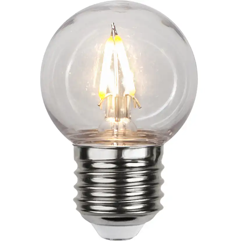 LED-lampa Star Trading Filament E27 G45 Outdoor Lighting PC Cover 1,4W