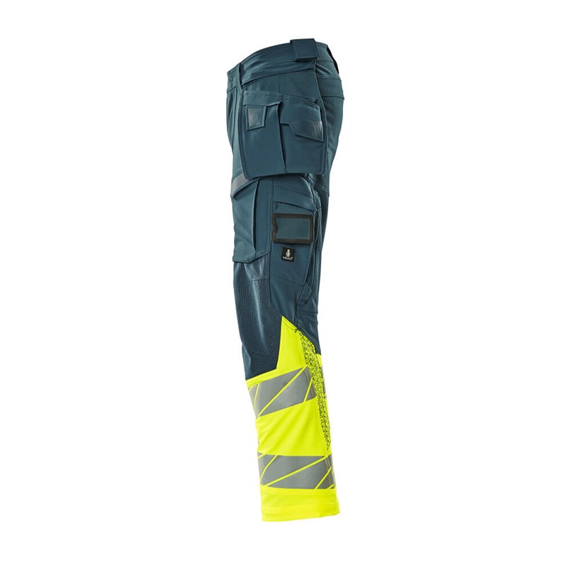 Mascot ACCELERATE SAFE Byxor med hängfickor 19131-711-4417 Storlek: 82C56, Färg: Mörk Petroleum/hi-vis Gul