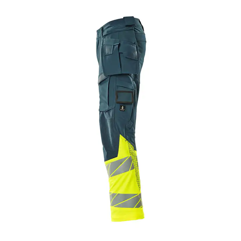 Mascot ACCELERATE SAFE Byxor med hängfickor 19131-711-4417 Storlek: 82C56, Färg: Mörk Petroleum/hi-vis Gul