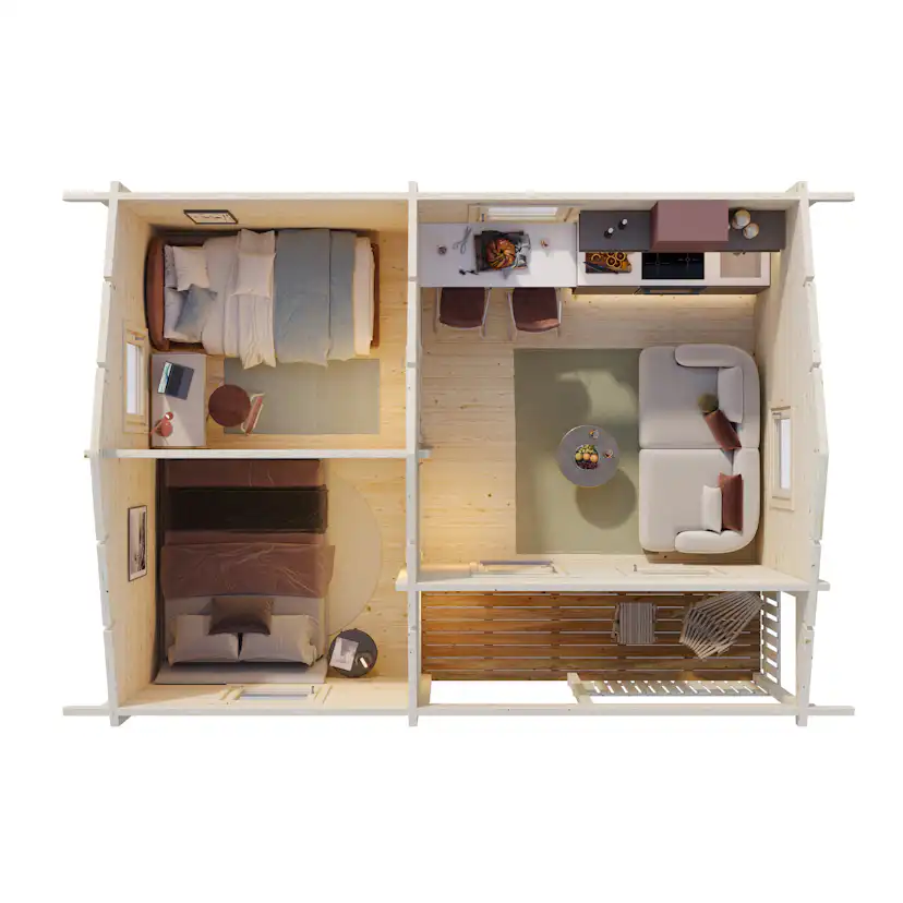 Stuga Palmako Sandra 21,5+3,7 m2