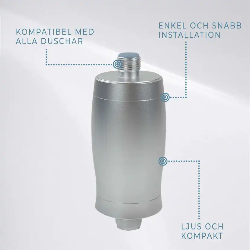 Lykke Duschfilter, silver Silver
