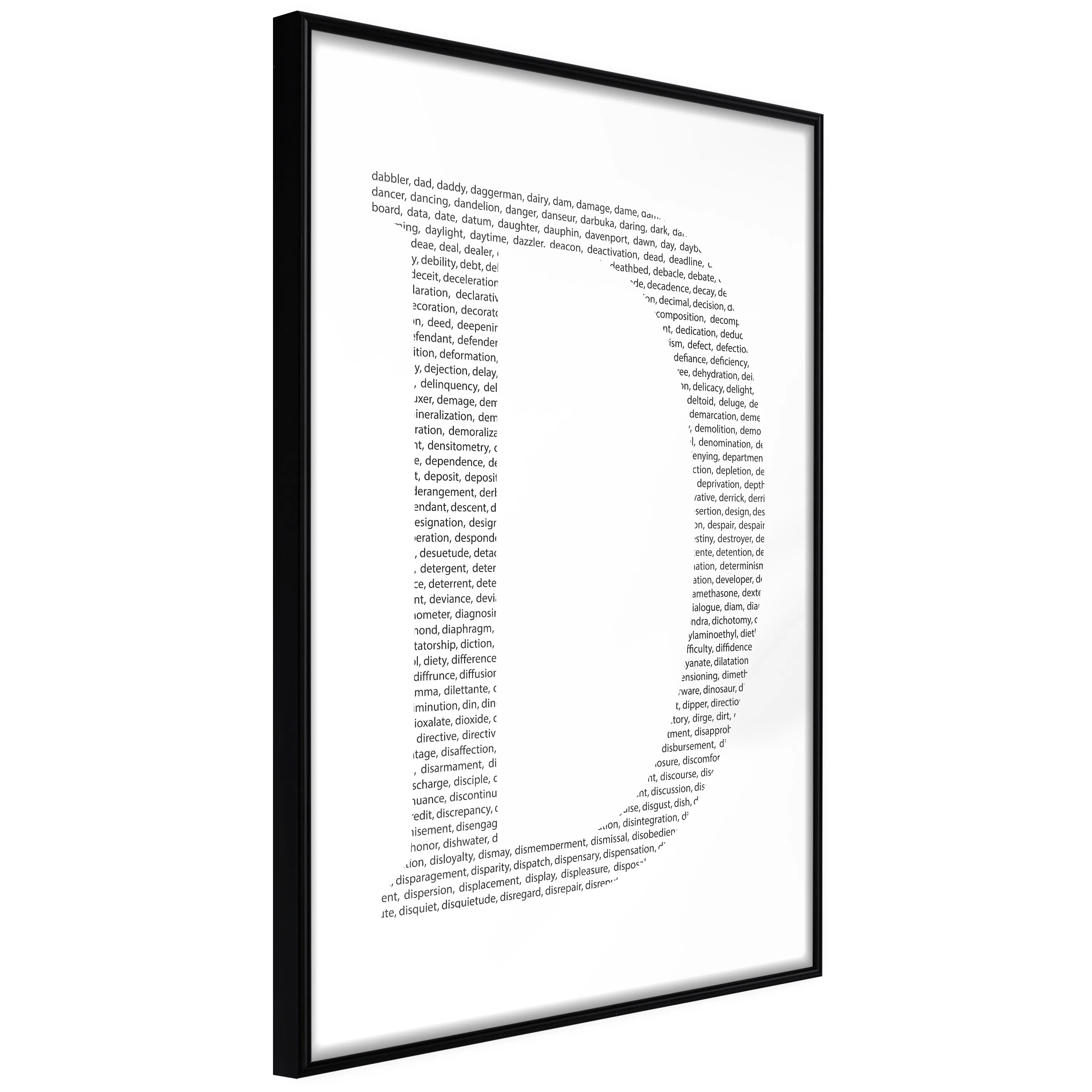 Poster Artgeist Affisch Letter D