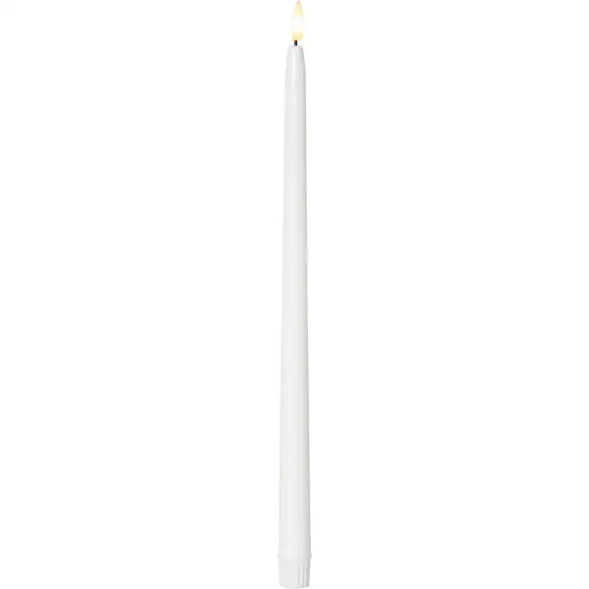 Antikljus Star Trading 2p Flamme Slim38 cm Vit