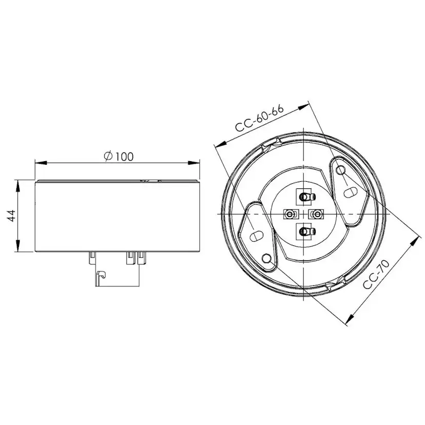 Vägg-/Taklampa Ifö Electric Sockel Vit Rak B22 IP20 75W