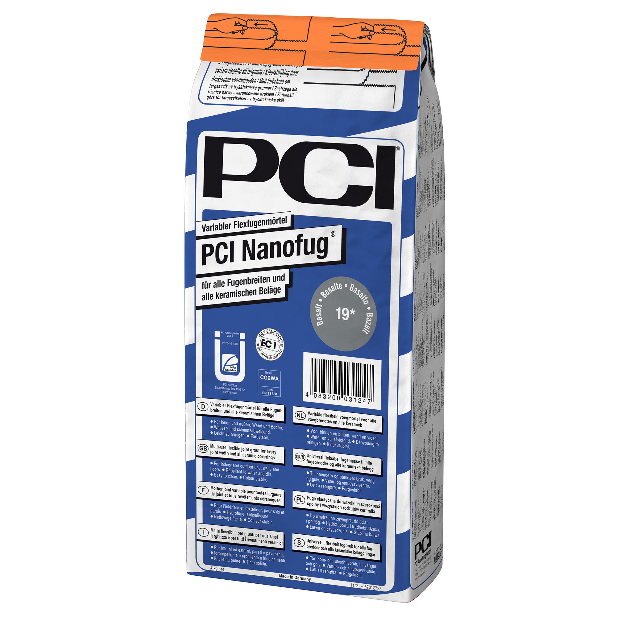 Fog PCI Nanofug Grå 4 kg Storlek: 4 kg